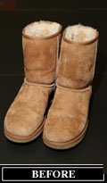 Ugg Boots Before Shores Cleaning